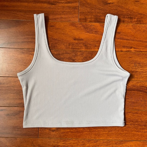 Light Grey Cropped Tank Top - Picture 5 of 5